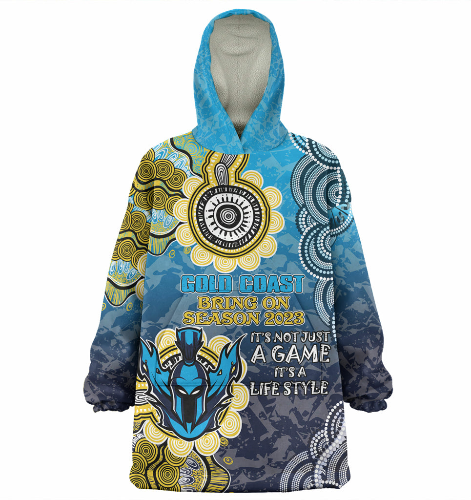 Australia Gold Coast Custom Wearable Blanket Hoodie - Bring On Season 2023 Wearable Blanket Hoodie - Vibe Hoodie Shop