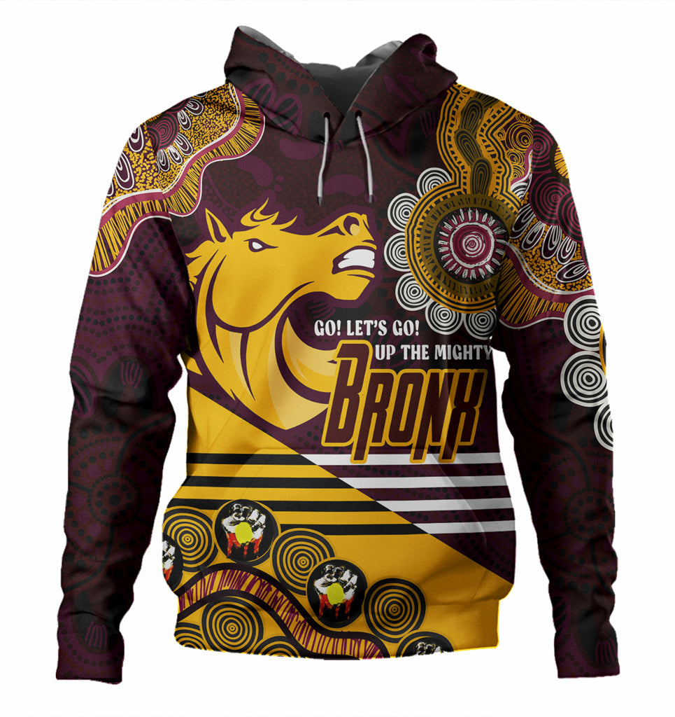 Australia Brisbane Custom Hoodie - Go! Let's go! Up The Mighty Bronx Home Jersey Hoodie - Vibe Hoodie Shop