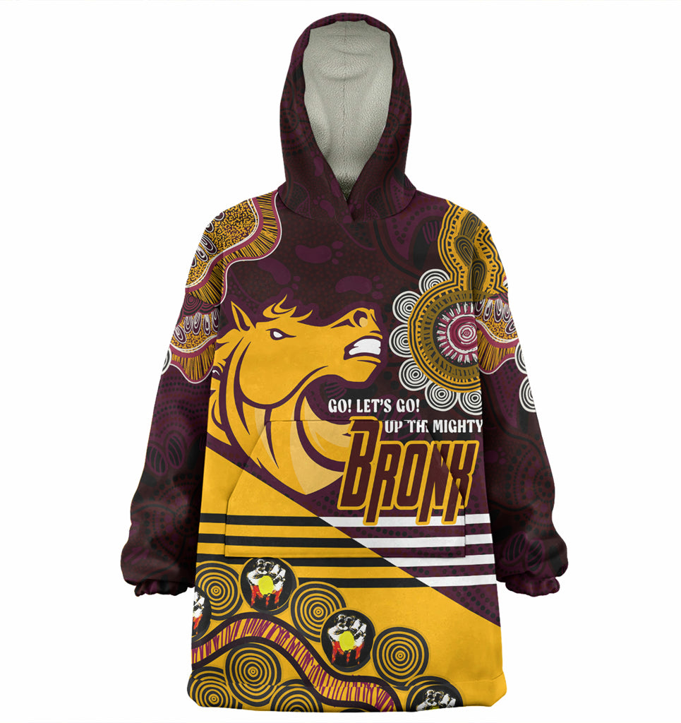 Australia Brisbane Custom Wearable Blanket Hoodie - Go! Let's go! Up The Mighty Bronx Home Jersey Wearable Blanket Hoodie - Vibe Hoodie Shop