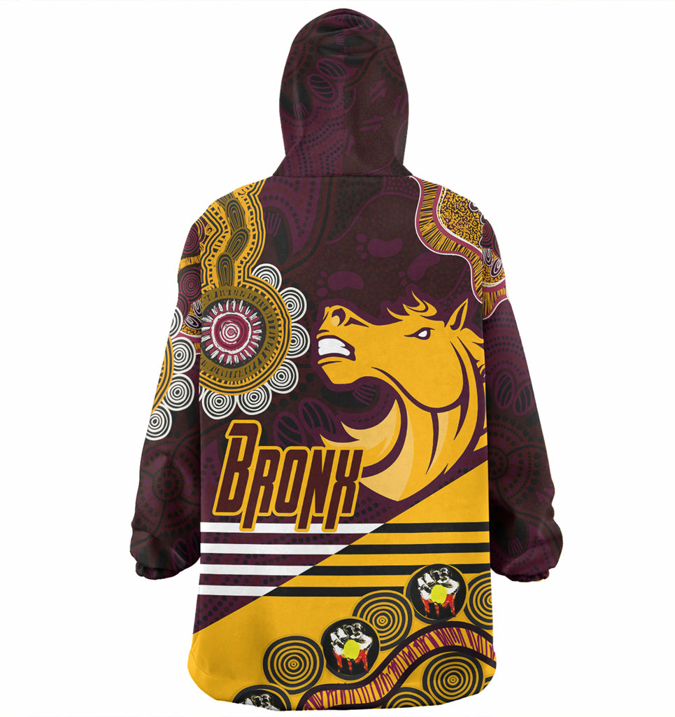 Australia Brisbane Custom Wearable Blanket Hoodie - Go! Let's go! Up The Mighty Bronx Home Jersey Wearable Blanket Hoodie - Vibe Hoodie Shop