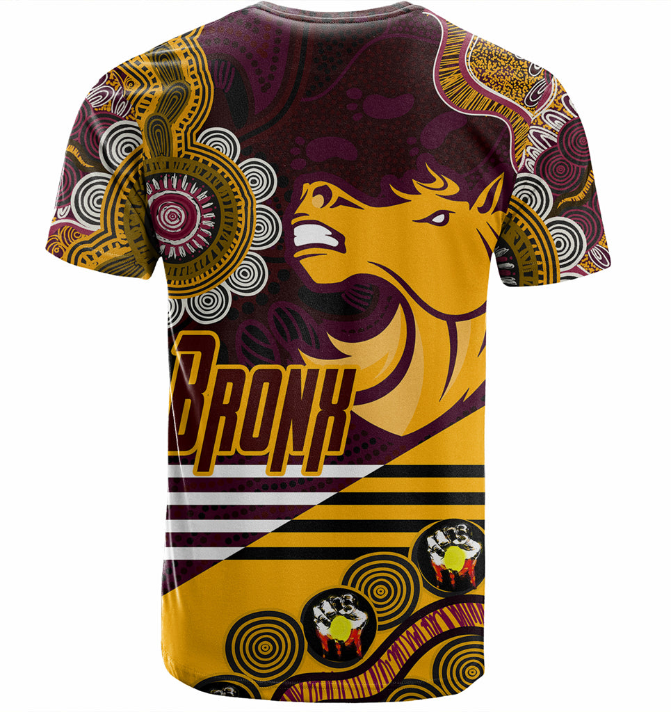 Australia Brisbane Custom T-shirt - Go! Let's go! Up The Mighty Bronx Home Jersey T-shirt - Vibe Hoodie Shop