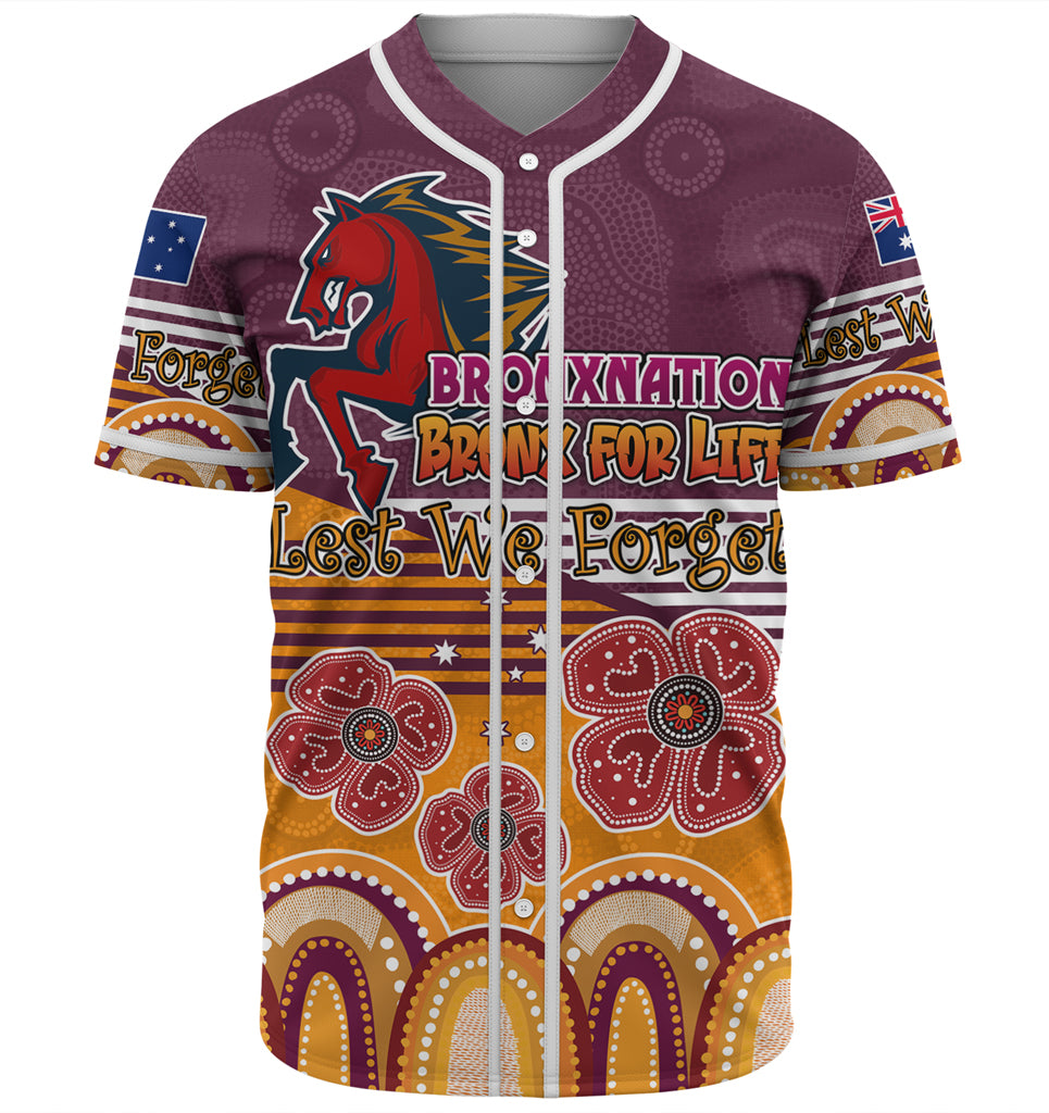 Australia Brisbane City Anzac Custom Baseball Jersey - Anzac Day Bronxnation for Life Shirt - Vibe Hoodie Shop