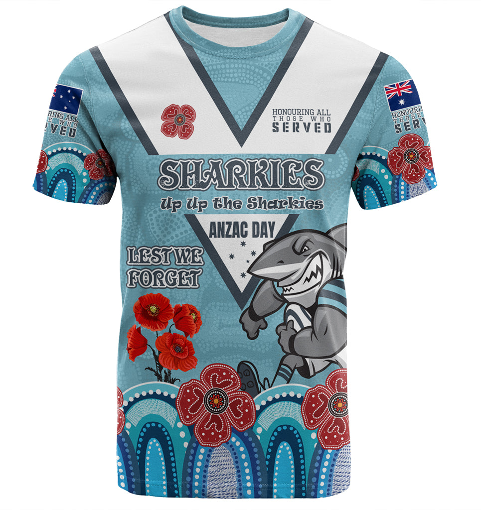 Australia Sutherland and Cronulla Anzac Custom T-shirt - Up Up The Heroes T-shirt - Vibe Hoodie Shop