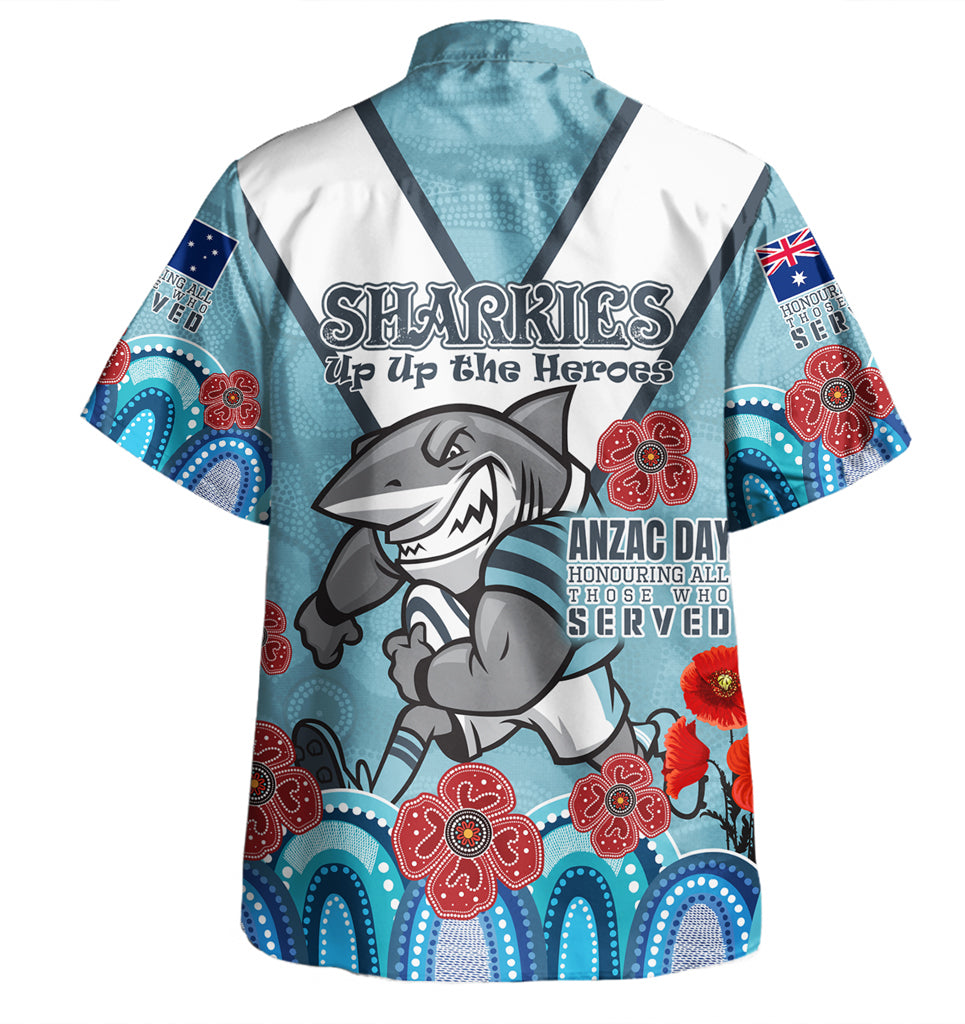 Australia Sutherland and Cronulla Anzac Custom Hawaiian Shirt - Up Up The Heroes Shirt - Vibe Hoodie Shop