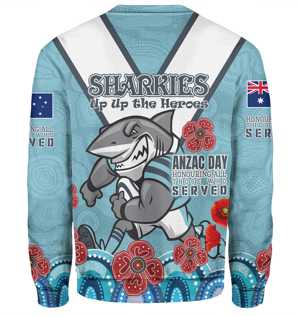 Australia Sutherland and Cronulla Anzac Custom Sweatshirt - Up Up The Heroes Sweatshirt - Vibe Hoodie Shop