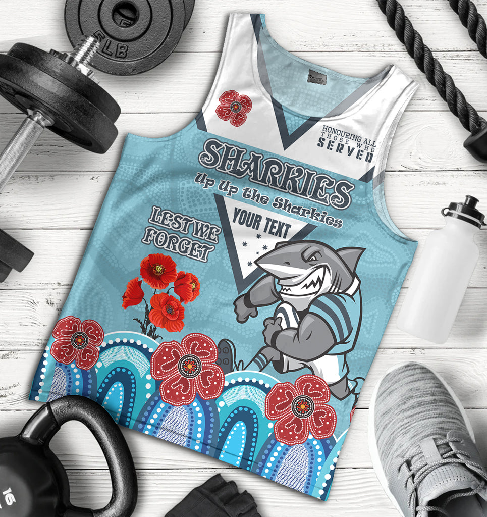 Australia Sutherland and Cronulla Anzac Custom Men Tank Top - Up Up The Heroes Tank Top - Vibe Hoodie Shop