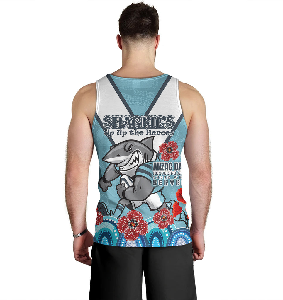 Australia Sutherland and Cronulla Anzac Custom Men Tank Top - Up Up The Heroes Tank Top - Vibe Hoodie Shop