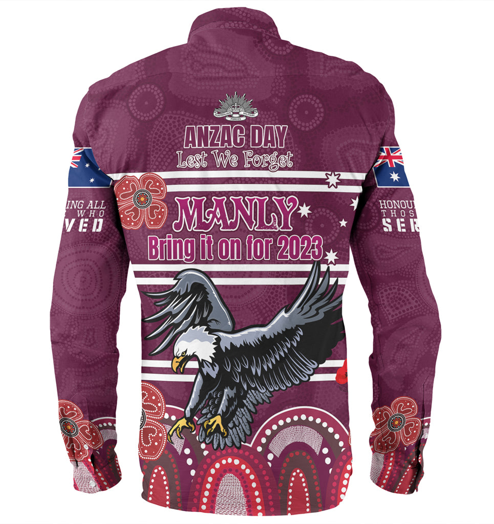 Australia Sydney's Northern Beaches Anzac Custom Long Sleeve Shirt - Manly Bring it on 2023 Shirt - Vibe Hoodie Shop