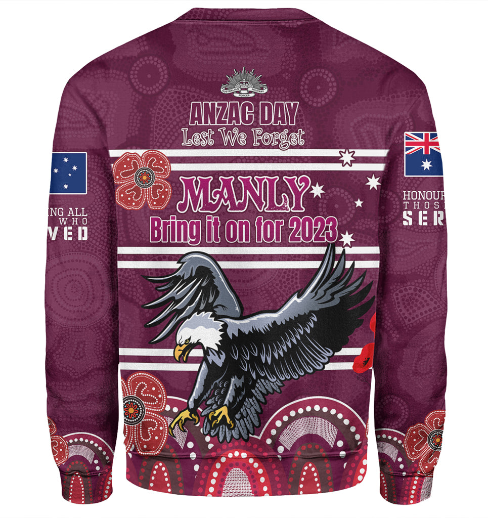 Australia Sydney's Northern Beaches Anzac Custom Sweatshirt - Manly Bring it on 2023 Sweatshirt - Vibe Hoodie Shop