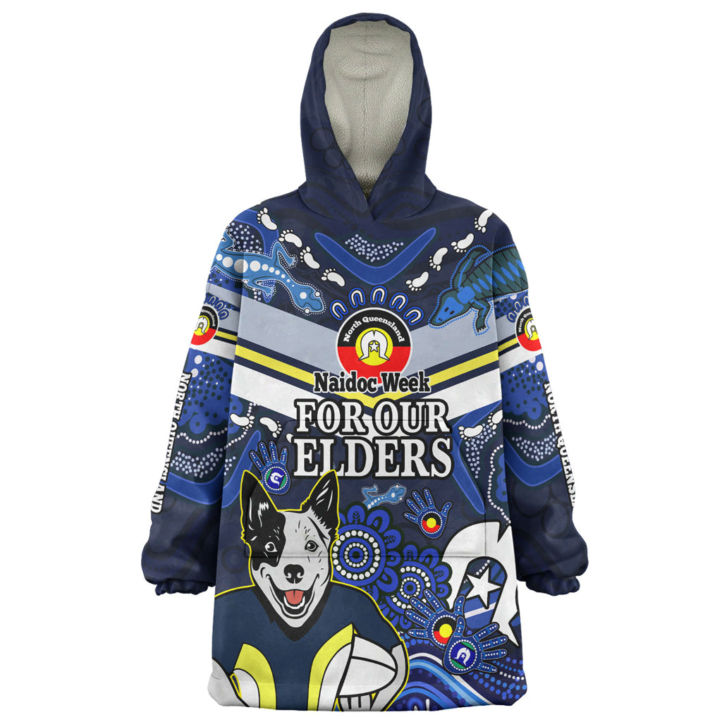 Australia North Queensland Naidoc Week Custom Wearable Blanket Hoodie - For Our Elders Home Jersey Wearable Blanket Hoodie - Vibe Hoodie Shop