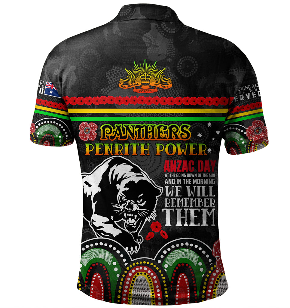 Australia Penrith City Anzac Custom Polo Shirt - Penrith Power Polo Shirt - Vibe Hoodie Shop