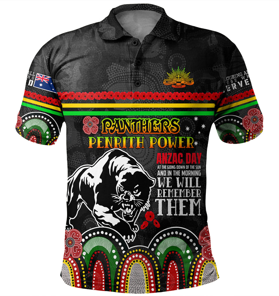 Australia Penrith City Anzac Custom Polo Shirt - Penrith Power Polo Shirt - Vibe Hoodie Shop