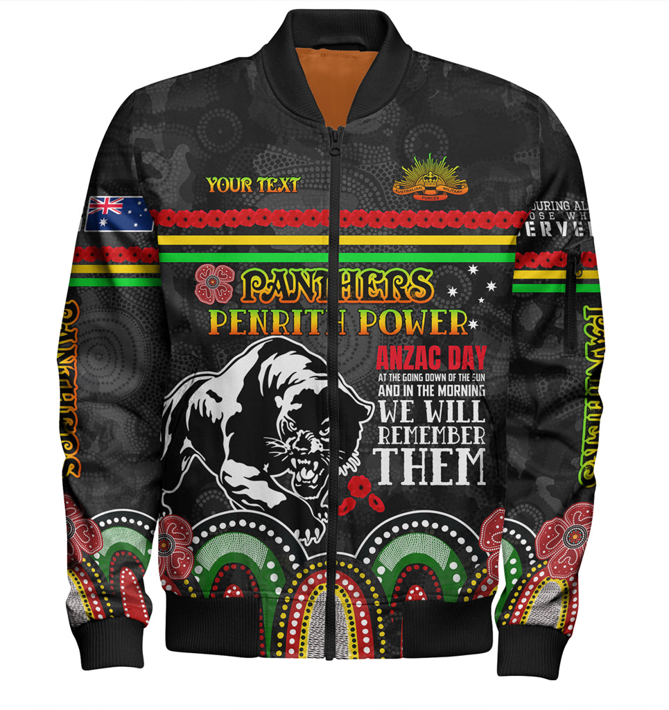 Australia Penrith City Anzac Custom Bomber Jacket - Penrith Power Bomber Jacket - Vibe Hoodie Shop