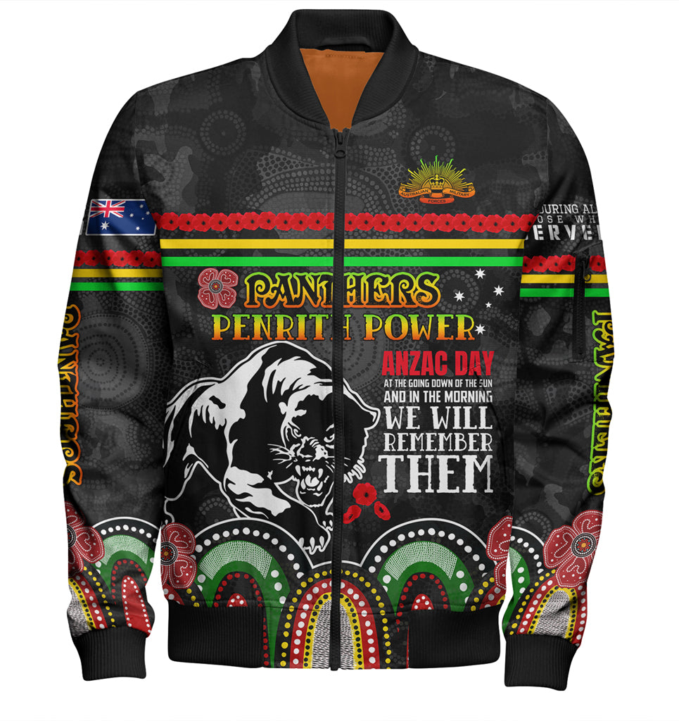 Australia Penrith City Anzac Custom Bomber Jacket - Penrith Power Bomber Jacket - Vibe Hoodie Shop