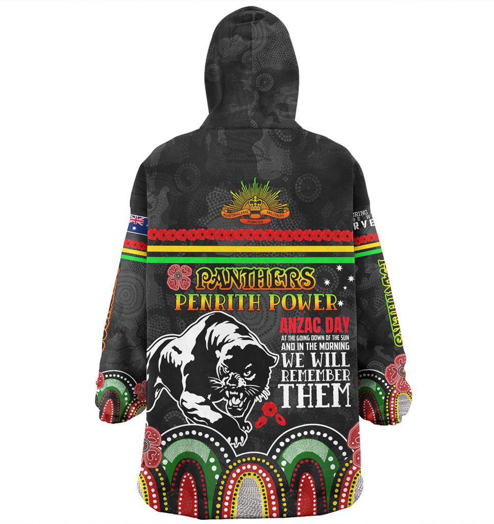 Australia Penrith City Anzac Custom Wearable Blanket Hoodie - Penrith Power Wearable Blanket Hoodie - Vibe Hoodie Shop