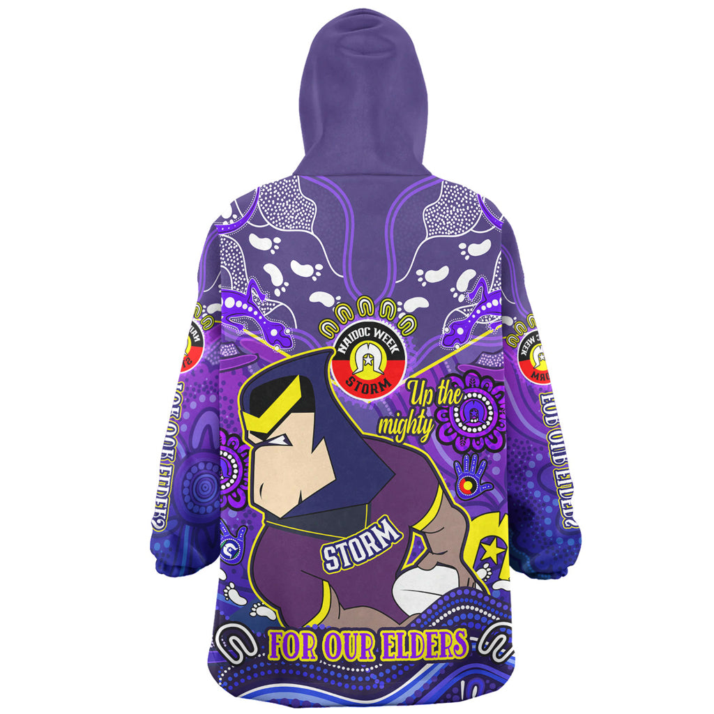 Australia Melbourne Naidoc Week Custom Wearable Blanket Hoodie - For Our Elders Home Jersey Wearable Blanket Hoodie - Vibe Hoodie Shop