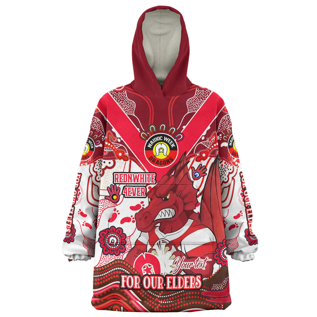 Australia Illawarra and St George Naidoc Week Custom Wearable Blanket Hoodie - For Our Elders Home Jersey Wearable Blanket Hoodie - Vibe Hoodie Shop