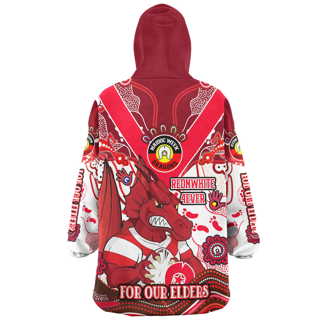 Australia Illawarra and St George Naidoc Week Custom Wearable Blanket Hoodie - For Our Elders Home Jersey Wearable Blanket Hoodie - Vibe Hoodie Shop