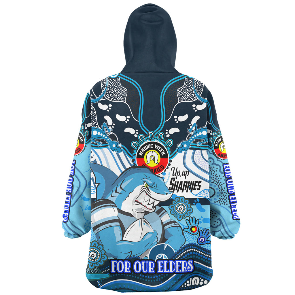 Australia Sutherland and Cronulla Naidoc Week Custom Wearable Blanket Hoodie - For Our Elders Home Jersey Wearable Blanket Hoodie - Vibe Hoodie Shop