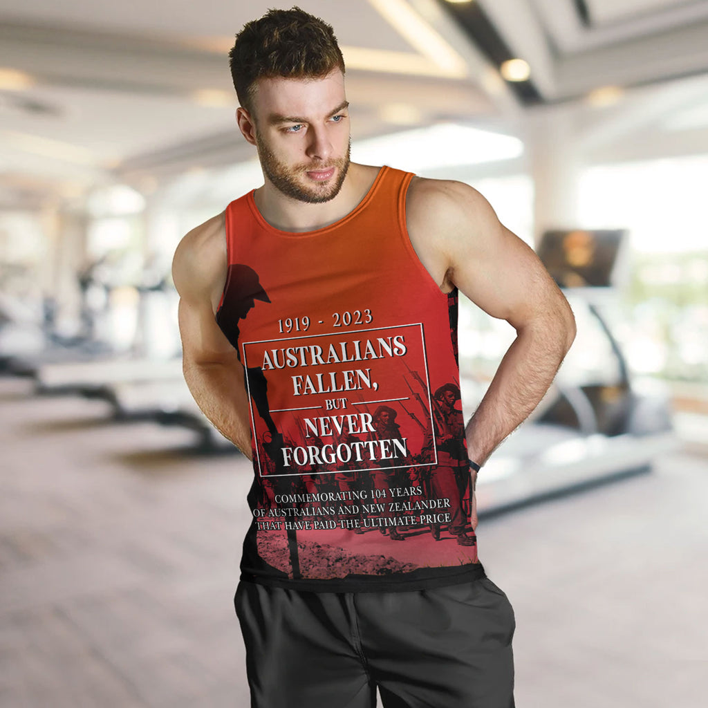 Australia Anzac Day Custom Men Tank Top - Lest We For Get Anzac Quotes Tank Top - Vibe Hoodie Shop