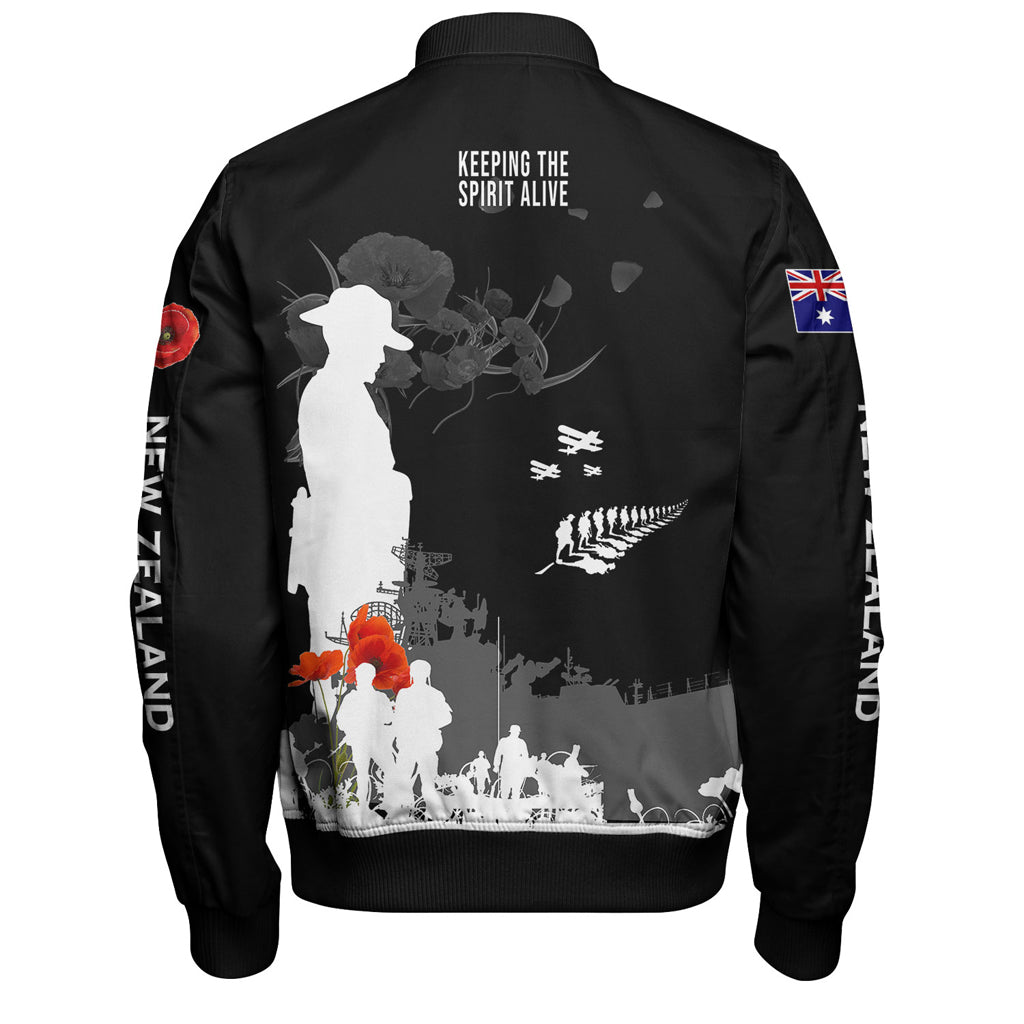 Australia Anzac Day Bomber Jacket - Keeping The Spirit Alive Bomber Jacket - Vibe Hoodie Shop