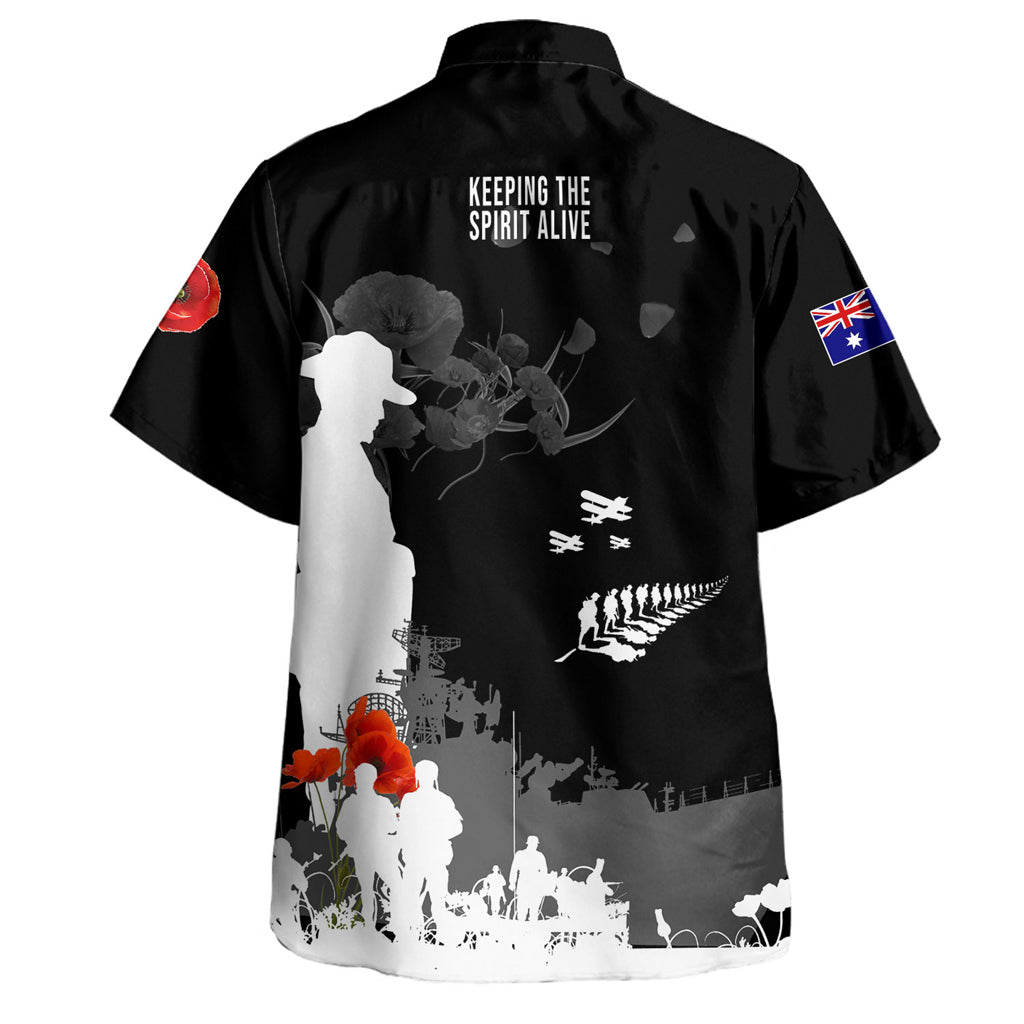 Australia Anzac Day Hawaiian Shirt - Keeping The Spirit Alive Shirt - Vibe Hoodie Shop