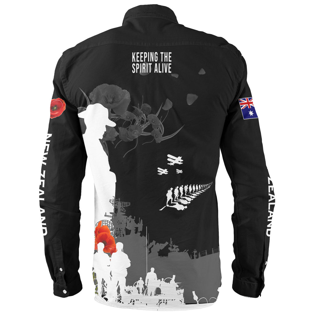 Australia Anzac Day Long Sleeve Shirt - Keeping The Spirit Alive Shirt - Vibe Hoodie Shop