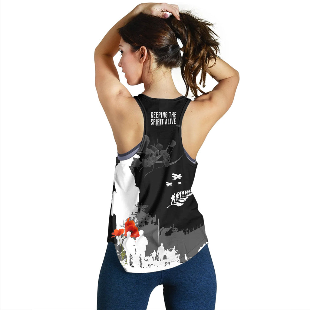 Australia Anzac Day Women Racerback Tank - Keeping The Spirit Alive Tank - Vibe Hoodie Shop