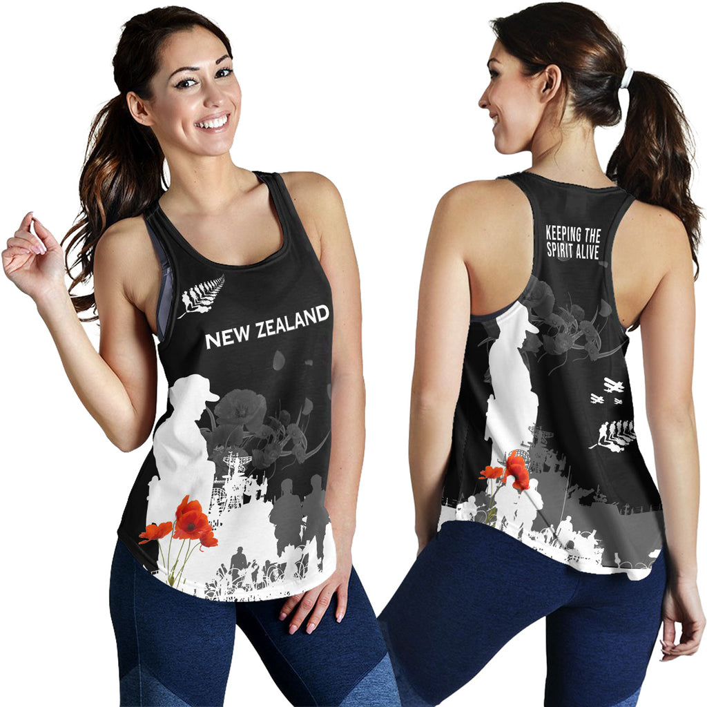 Australia Anzac Day Women Racerback Tank - Keeping The Spirit Alive Tank - Vibe Hoodie Shop