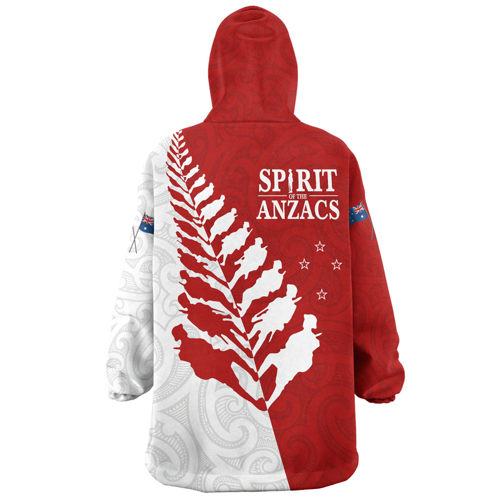 Australia Anzac Day Custom Wearable Blanket Hoodie - Spirit Of The Anzacs Wearable Blanket Hoodie - Vibe Hoodie Shop