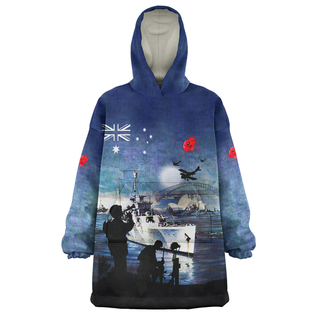 Australia Anzac Day Wearable Blanket Hoodie - At The Going Down Of The Sun Wearable Blanket Hoodie - Vibe Hoodie Shop