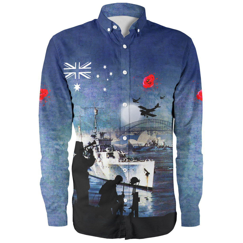 Australia Anzac Day Long Sleeve Shirt - At The Going Down Of The Sun Shirt - Vibe Hoodie Shop