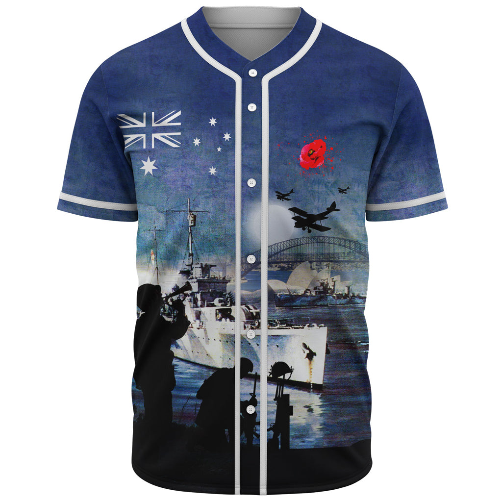 Australia Anzac Day Baseball Jersey - At The Going Down Of The Sun Shirt - Vibe Hoodie Shop