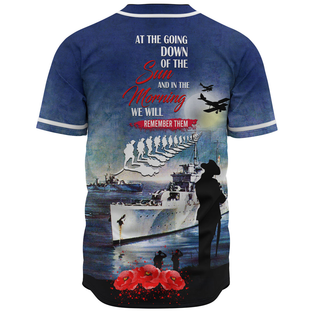 Australia Anzac Day Baseball Jersey - At The Going Down Of The Sun Shirt - Vibe Hoodie Shop