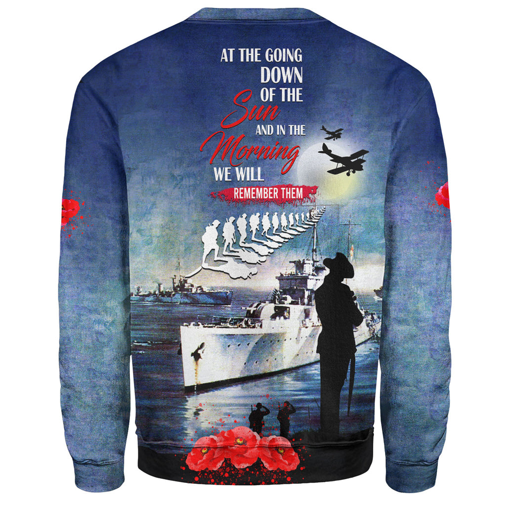 Australia Anzac Day Sweatshirt - At The Going Down Of The Sun Sweatshirt - Vibe Hoodie Shop