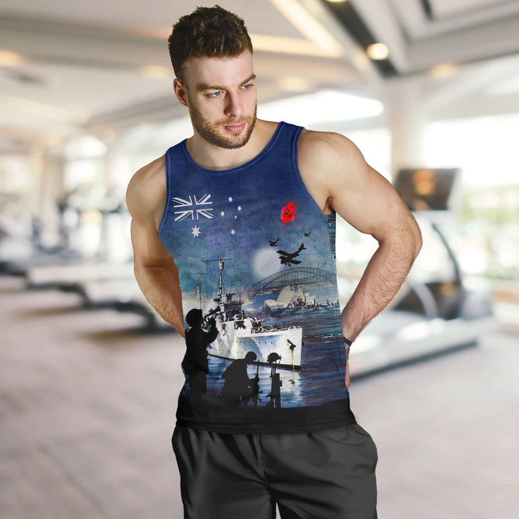 Australia Anzac Day Men Tank Top - At The Going Down Of The Sun Tank Top - Vibe Hoodie Shop