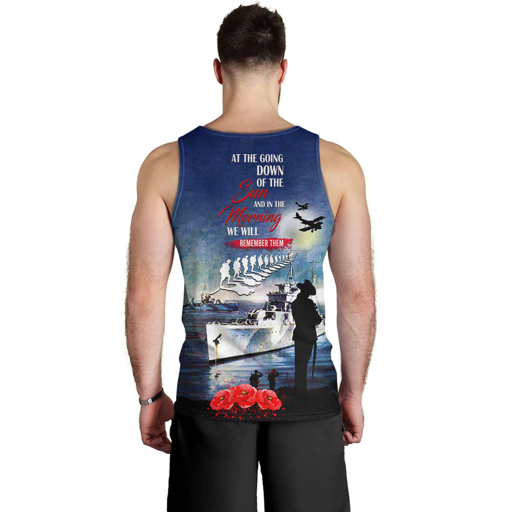 Australia Anzac Day Men Tank Top - At The Going Down Of The Sun Tank Top - Vibe Hoodie Shop