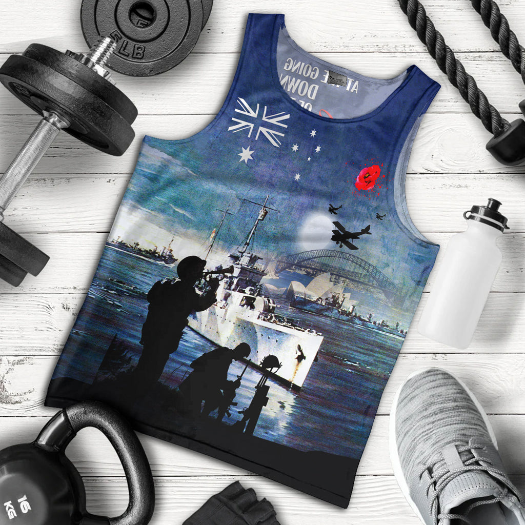 Australia Anzac Day Men Tank Top - At The Going Down Of The Sun Tank Top - Vibe Hoodie Shop