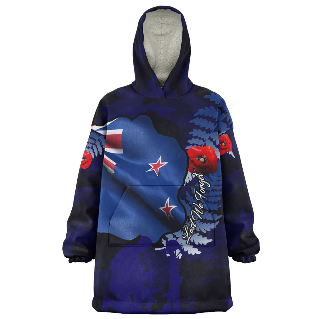 Australia Anzac Day Custom Wearable Blanket Hoodie - Lest We Forget Poppy Flag Wearable Blanket Hoodie - Vibe Hoodie Shop