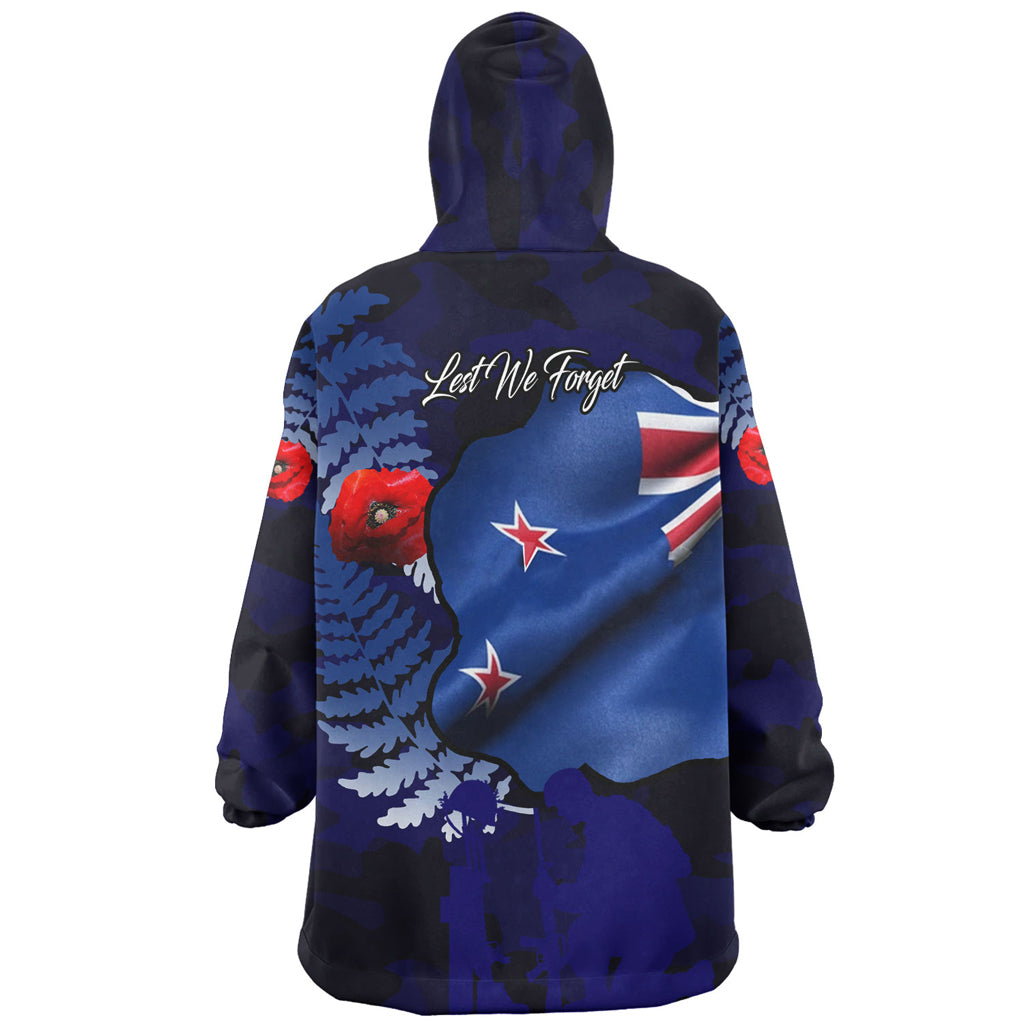 Australia Anzac Day Custom Wearable Blanket Hoodie - Lest We Forget Poppy Flag Wearable Blanket Hoodie - Vibe Hoodie Shop