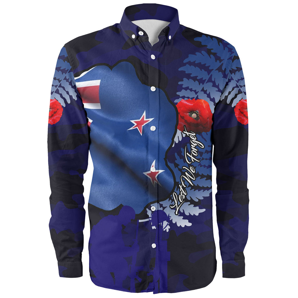 Australia Anzac Day Custom Long Sleeve Shirt - Lest We Forget Poppy Flag Shirt - Vibe Hoodie Shop