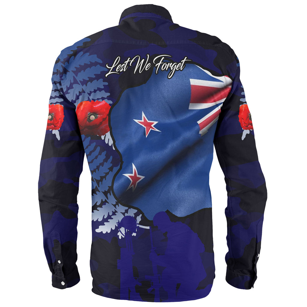 Australia Anzac Day Custom Long Sleeve Shirt - Lest We Forget Poppy Flag Shirt - Vibe Hoodie Shop