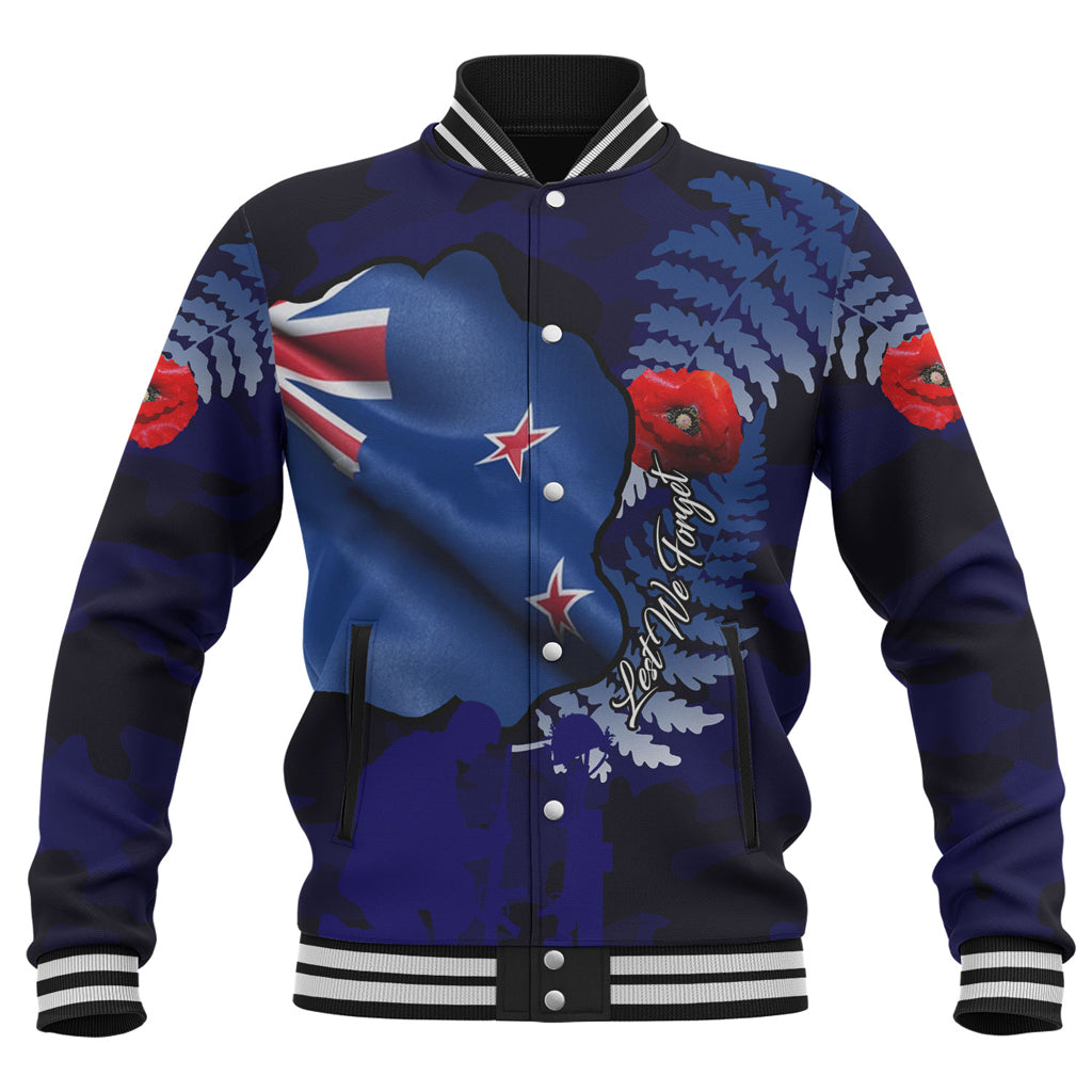 Australia Anzac Day Custom Baseball Jacket - Lest We Forget Poppy Flag Jacket - Vibe Hoodie Shop