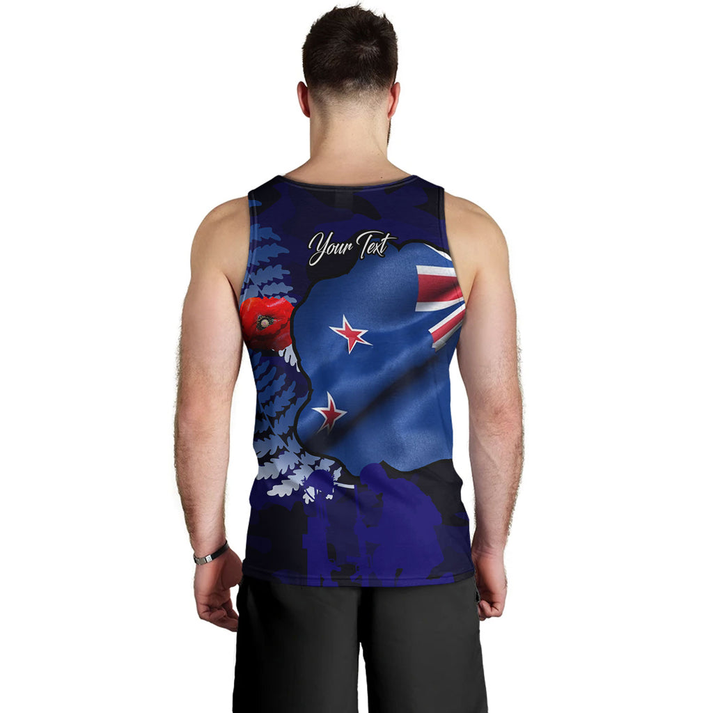 Australia Anzac Day Custom Men Tank Top - Lest We Forget Poppy Flag Tank Top - Vibe Hoodie Shop