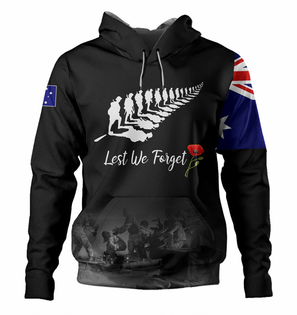 Australia Anzac Day Custom Hoodie - Stand For The Flag Kneel For The Fallen Hoodie - Vibe Hoodie Shop