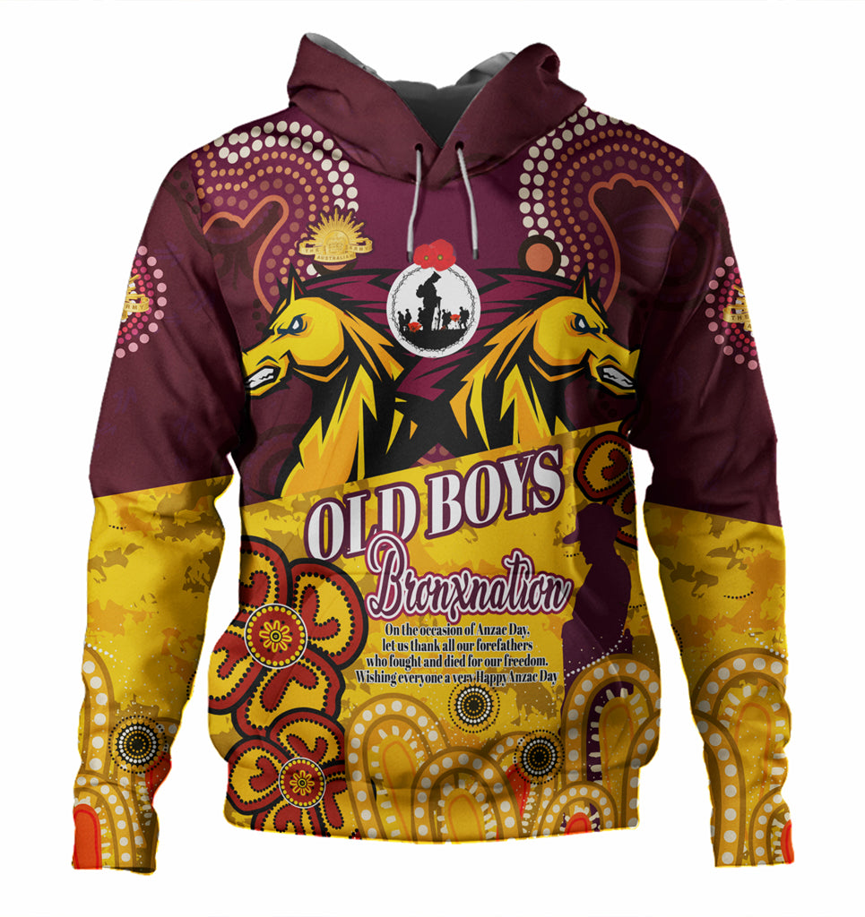 Australia Brisbane Anzac Day Custom Hoodie - Old Boys Bronxnation Hoodie - Vibe Hoodie Shop