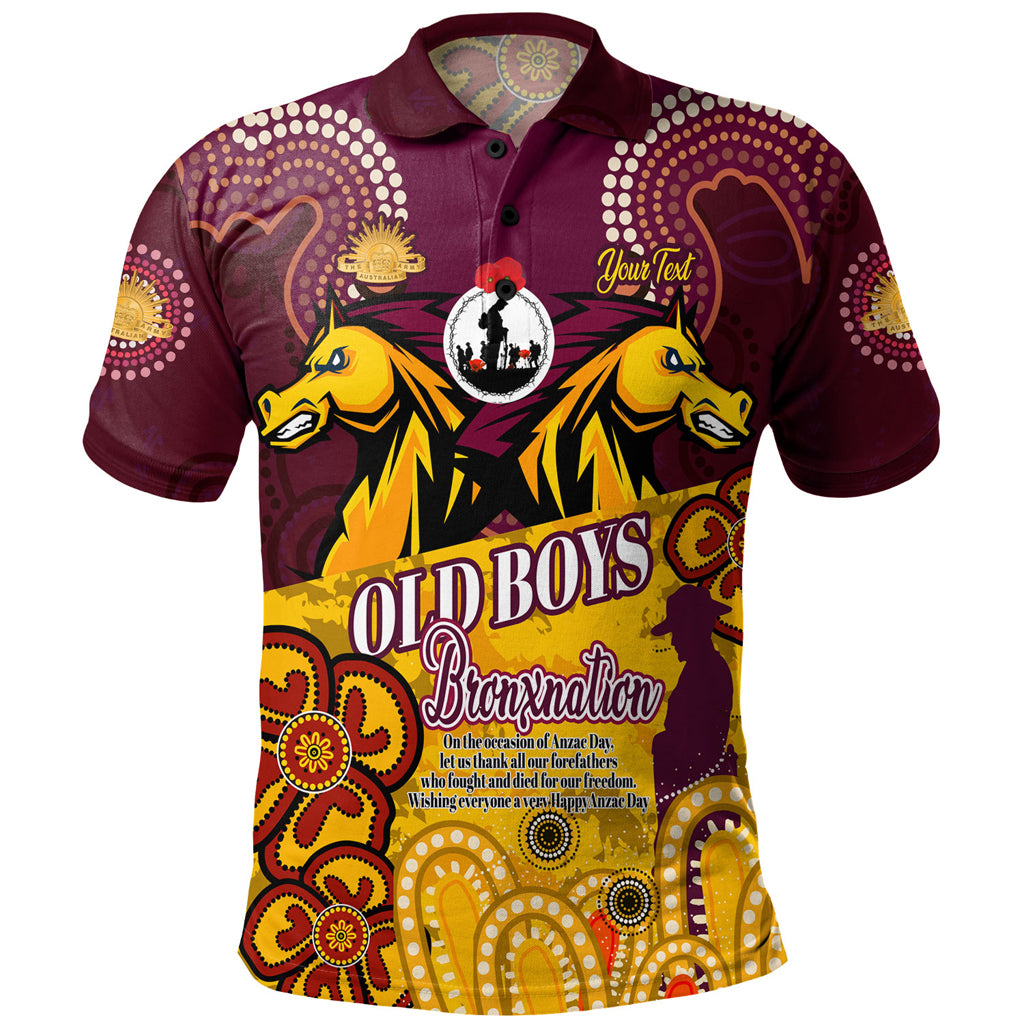 Australia Brisbane Anzac Day Custom Polo Shirt - Old Boys Bronxnation Polo Shirt - Vibe Hoodie Shop