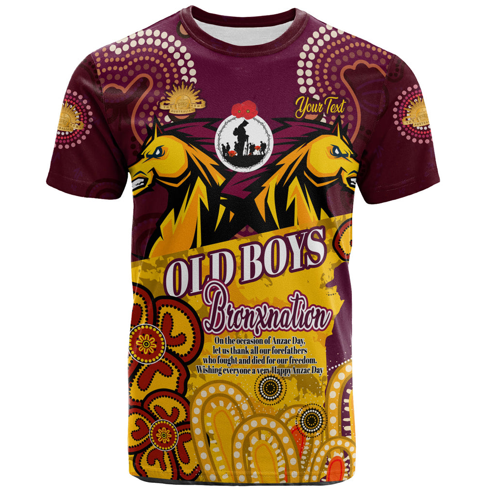 Australia Brisbane Anzac Day Custom T-shirt - Old Boys Bronxnation T-shirt - Vibe Hoodie Shop