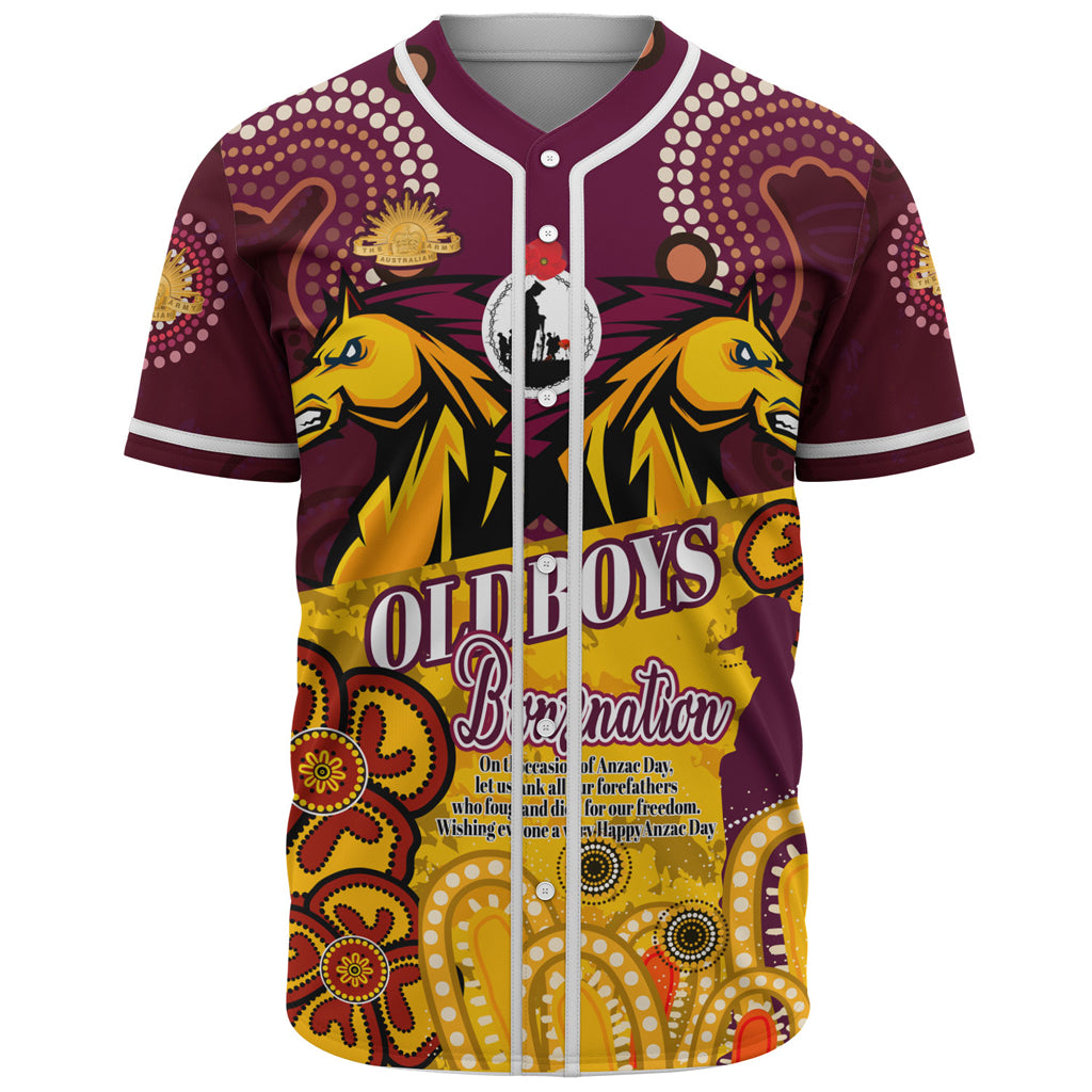 Australia Brisbane Anzac Day Custom Baseball Jersey - Old Boys Bronxnation Shirt - Vibe Hoodie Shop