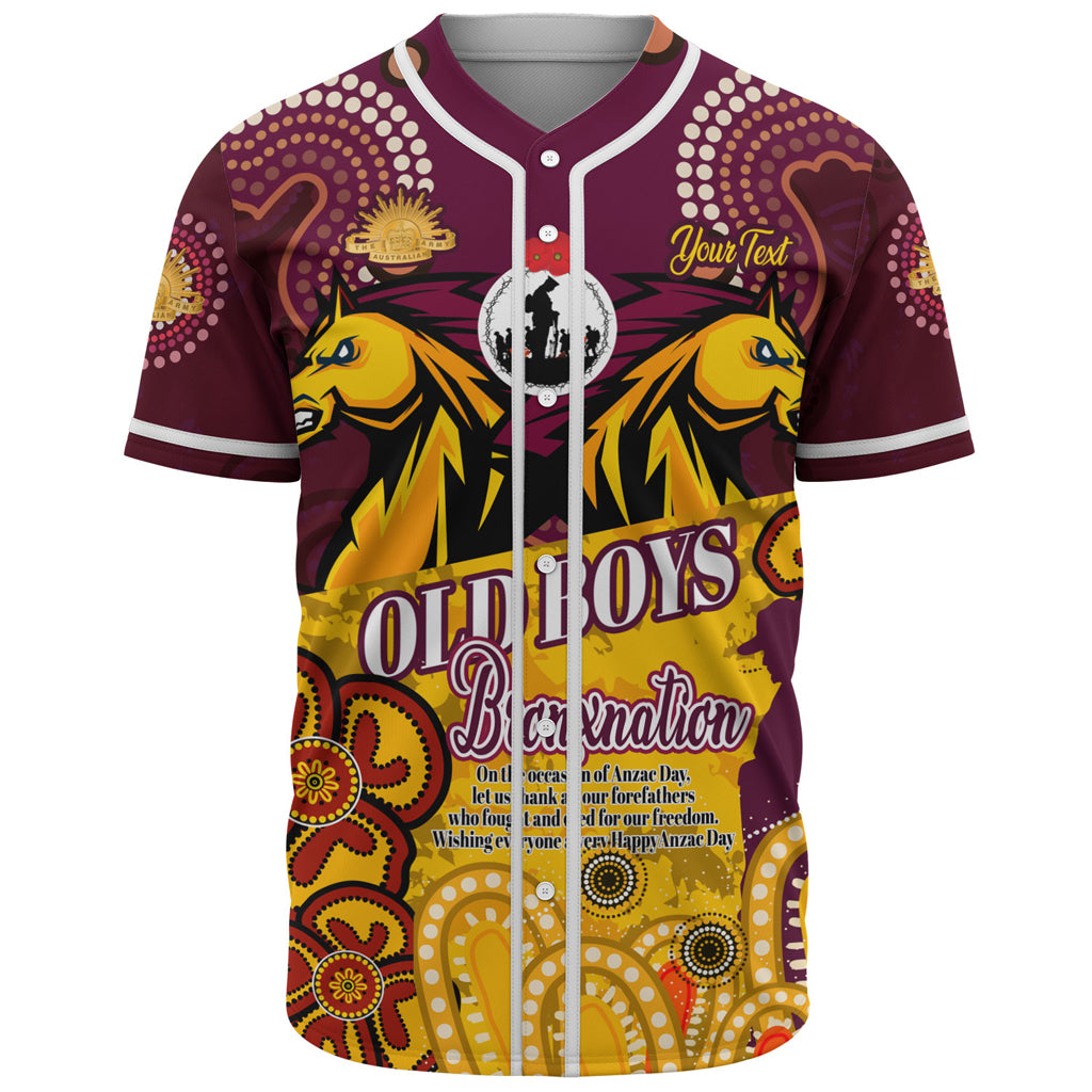 Australia Brisbane Anzac Day Custom Baseball Jersey - Old Boys Bronxnation Shirt - Vibe Hoodie Shop